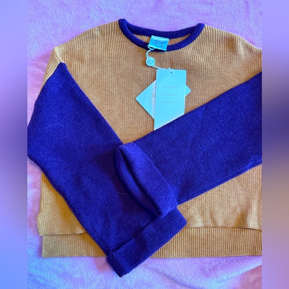 TAO-1966 Kids’ Color-Block Sweater with Cashmere and Silk - Picture 3 of 5